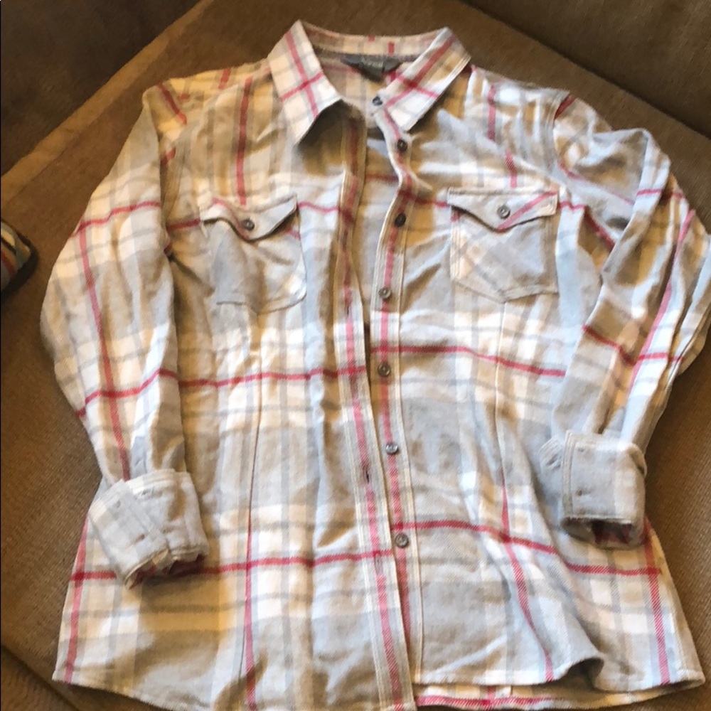 Gray & Red Plaid Flannel